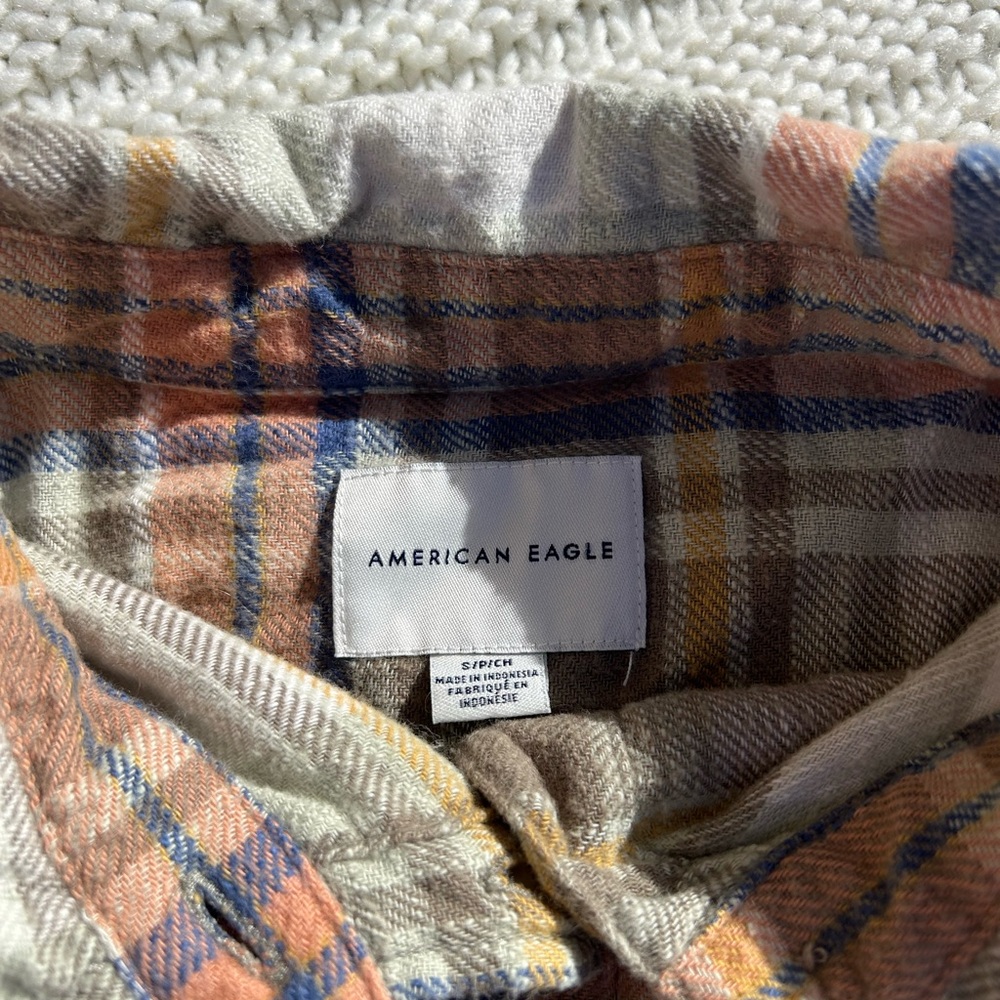 American Eagle Outfitters, Multicolor Plaid Flannel, Size S